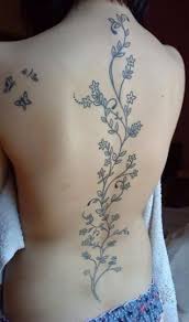 Flower Vine Tattoo Idea Spine Tattoos For Women Flower Spine Tattoos Vine Tattoos