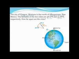 Using Arc Length And Latitude To Estimate The Distance Between Two Cities Youtube