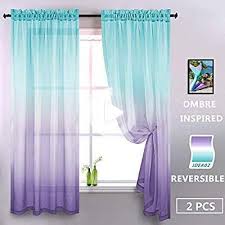 Lilas Et Rideaux Turquoise Chambre Filles Decor De La Chambre Ensemble De 2 Panneaux Ombre Fenetre Schlafzimmer Madchen Madchen Kinderzimmer Dekor Zimmer