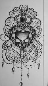 Black And White Gemstone Tattoo Pin By Amarilys Garcia On Desenhos A Lapis Lace Tattoo Tattoo Designs Jewel Tattoo