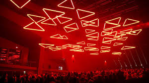 Grid Audiovisual Installation By Whitevoid Monolake Inspiration Grid Light Installation Light Art Kinetic