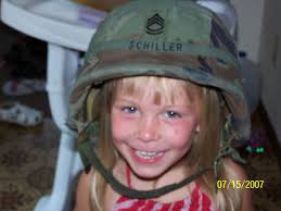 Pvt. Sara Schiller was a military kid growing up with her dad, Chief  Warrant Officer 3 Dana Schiller, serving in the Minnesota National Guard.  Now, she's following in her father's footsteps by