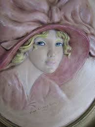 1975 Pair of Erma Gilliland Duncan Oval Ceramic Wall Plaques