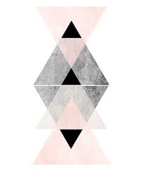 Affiche Scandinave Geometric Wall Art Pink And Grey Art Minimalist Art Abstract Art Print Art Print Giclee Print Wall Art Poster Epoque Geometrique Art Imprimable Et Art Gris