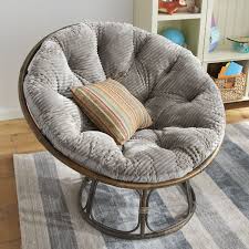gray fuzzy stripe papasan cushion pier 1 imports teengirlbedroomideas dining chairs diy cute room decor shabby chic bedrooms