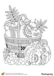 coloriage pour thanksgiving panier de fruits et legumes bibbi tina