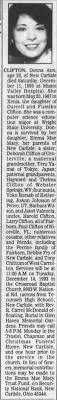 Obituary for Donna Ann CLIFTON, 1967-1993 (Aged 26)
