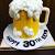 Number 30 Birthday Cake
