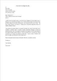 Create a job application letter through the help of the examples that you can download in this post. Information Technology Cover Letter Templates At Allbusinesstemplates Com