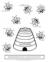Bee Coloring Pages Beatitudes Bible School Crafts Bible Crafts