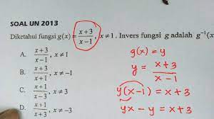 Contoh soal relasi dan fungsi pembahasannya belajar. Invers Fungsi Pecahan Cara Golden