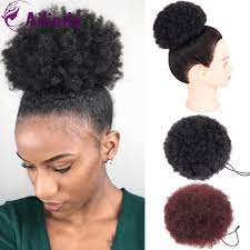 Clip in deep curly hair; Ailiade 8inch Afro Hair Bun Synthetic Ponytails Hair Extensions Curly Donut Drawstring Chignon Clip In Bun Hairpiece For Women Aliexpress