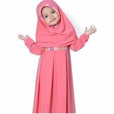 Mengenalkan baju muslim anak perempuan pada anak sangat penting. Baju Muslim Gamis Muslim Anak Jersey Salem Alina Kids Salem Ni Elevenia