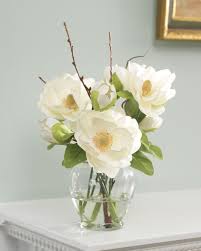 Magnolia Silk Flower Arrangement Artificial Flower Arrangements Faux Flower Arrangements Flower Arrangements