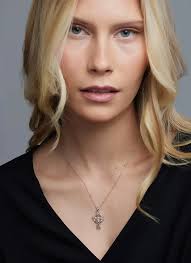 Petite Sterling Silver Trinity Knot Celtic Cross With Emerald & Diamond