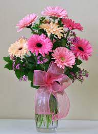 An Arrangement Of Gerberas In Shades Of Pink Made By Willow Branch Florist Of Riverside Flower Arrangements Diy Fresh Flowers Arrangements Floral Arrangements