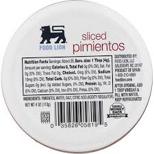 Food lion is responsible for this page. Food Lion Pimientos Sliced 4 Oz Instacart