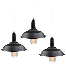Rustic flush mount ceiling light. Lnc 3 Pack Black Pendant Lighting Pendant Lights Industrial Ceiling Light Farmhouse Pendant Lighting By Lnc Houzz