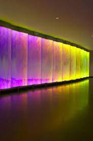 A Stunning Colour Changing Glass Led Wall In A Reception Area Facade Lighting Light Architecture Glass Installation