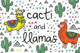 Some plants only live and grow during the wet season, producing seeds that can. Cacti And Llamas Graphic Design Pattern Blog Backgrounds Desert Drawing