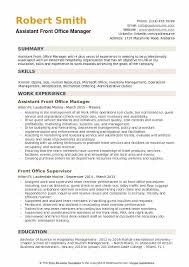Administrative assistant resume writing guide & example plus 23 skills hiring managers notice. Assistant Front Office Manager Resume Samples Qwikresume