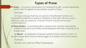 Prose Literature And Its Types Types Of Prose I Essay Essay Expository Essay Examples Writing Poetry