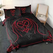 Kh Bed Set In 2020 Quilt Sets Kingdom Hearts Heartless Kingdom Hearts