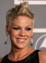 Pink's short haircut