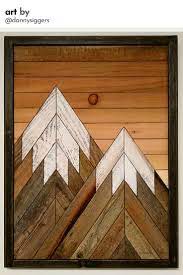 Mountain Wall Art Reclaimed Cedar Vancouver B C By Danny Siggers Mountain Wall Art Wall Art Reclaimed Wood Wall Art