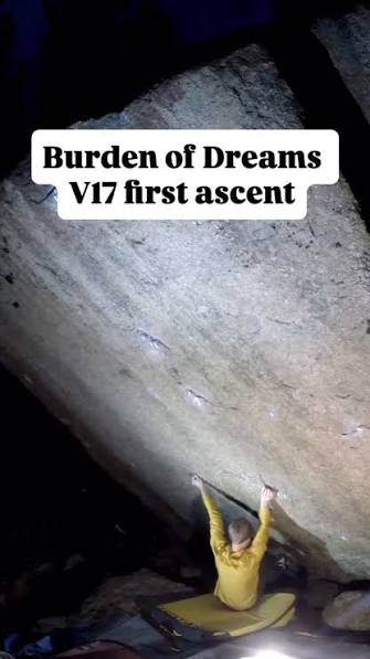 Burden of Dreams was first climbed by Finnish climber Nalle Hukkataival in  October 2016. It was the first V17 ever climbed, ., Follow  @grippedmagazine, which has been printing 6 magazines annually ...