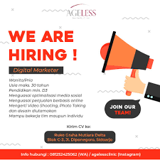 Scopri ricette, idee per la casa, consigli di stile e altre idee da provare. Loker Digital Marketing Ageless Clinic Loker Surabaya