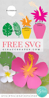 Make them for your next party with my flower petal template! Hawaiian Paper Flower Template Svg Gina C Creates