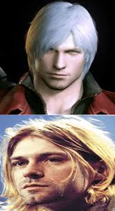 Is there a canon explenation why dmc 4 dante is white haired kurt cobain? :  r/DevilMayCry