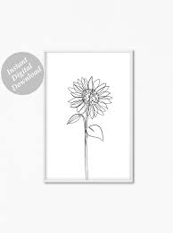 5 out of 5 stars (38) sale price $4.50 $ 4.50 $ 9.00 original price $9.00 (50% off) favorite add to. Sunflower Flower Line Art Line Drawing Print Sunflower Fine Etsy In 2021 Sunflower Drawing Flower Drawing Tutorials Rose Line Art