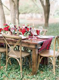 Avoid the crowds of office parties in restaurants and bars and eliminate the inevitable fight for a taxi at the end of the evening by hosting your own christmas dinner party, the best (and most fun) solution to beating the christmas rush. Outdoor Red Plum Christmas Dinner Party Inspired By This Christmas Dinner Party Christmas Dinner Table Outdoor Christmas Party