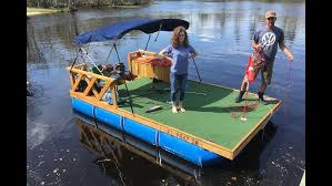 Materials such as plastic drums and pvc pipes can be utilized in the construction of pontoon boats. My 200 Homemade Pontoon Boat 55 Gallon Drums Youtube