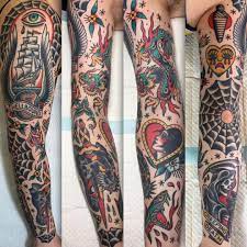 Peppermint Jones Traditional Tattoo Design Traditional Tattoo Leg Sleeve Traditional Tattoo Sleeve