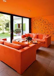 Monochromatic Rooms Interior Design Orange Rooms Orange Couch Living Room Orange