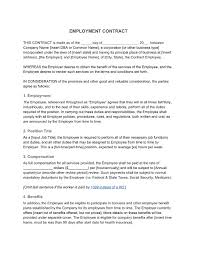 An employment contract template is used to draft your own contract of employment with the employer or the employee. Employment Contract Definition What To Include