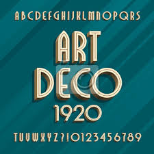 You can edit your text in the box . Art Deco Alphabet Typeface 3d Effect Type Letters And Numbers Wandposter Poster Retro 3d Moderne Myloview De