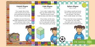 Therefore there are only 2 dimensions to reality. Maths 3d Shapes Songs And Rhymes Resource Pack