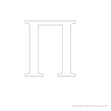 Printable Greek Letter Alphabet Stencils Free Printable Stencils Com Alphabet Stencils Lettering Alphabet Greek Alphabet