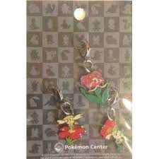Pokemon Center 2014 Flabebe Floette Florges Set Of 3 Charms Pokemon Charmed Pokemon Merchandise