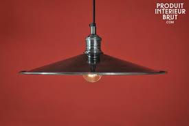 Suspension Disque En Laiton Argente Luminaire Lampe Retro Luminaire Industriel