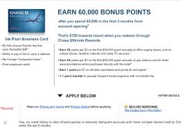 It might interest you to know this. 60k Chase Ink Bold And 60k Ink Plus Bonus Offers And Faq