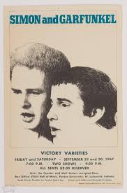 1967 Simon & Garfunkel Purdue University Handbill