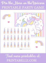 Unicorn Birthday Party Game Ideas Pin The Horn On The Unicorn Printable Party Game Pin The Horn On The Unicorn Unicorn Party Unicorn Theme Party