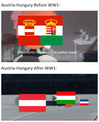 Flags of austria hungary alternative fandom. Austria Hungary Before Ww1 Don T Worry Germany I M Combat Ready Austria Hungary After Ww1 Now It S Time To Say Goodbye Germany Meme On Me Me