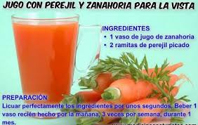 Jugo Con Perejil Y Zanahoria Para La Vista Jugos Saludables Recetas De Jugos Jugos