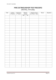 Stored pressure extinguishers are cheked by makeing sure that the fire extinguisher is in the green by reading the pressure guage. Fire Extinguisher Weekly Check Sheet Cheaper Than Retail Price Buy Clothing Accessories And Lifestyle Products For Women Men